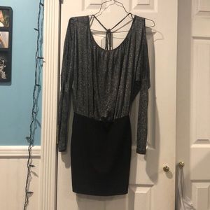 Sparkly silver & black dress